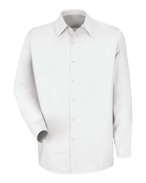 Red Kap SP16T Men's Tall Specialized Pocketless Poplin Long Sleeve Work Shirt