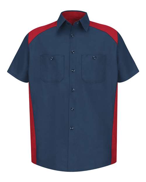 Red Kap SP28T Men's Tall Short Sleeve Motorsports Shirt