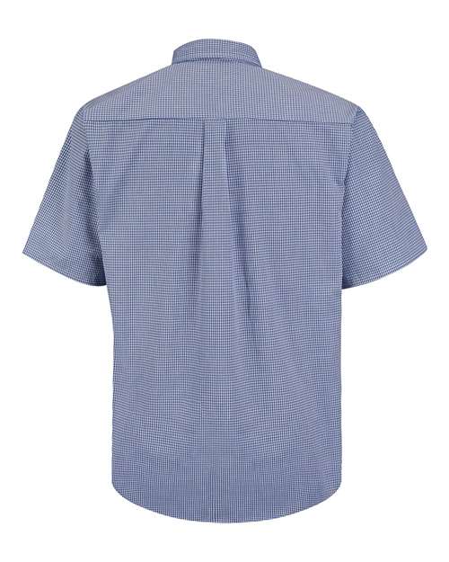 Red Kap SP84T Men's Tall Mini-Plaid Uniform Short Sleeve Shirt