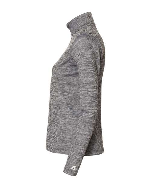 Russell Athletic QZ7EAX Women's Striated Quarter-Zip Pullover
