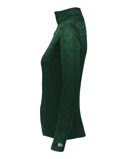 Russell Athletic QZ7EAX Women's Striated Quarter-Zip Pullover