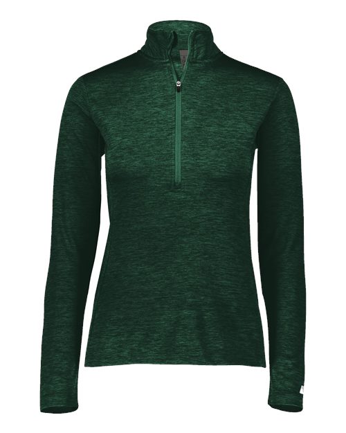 Russell Athletic QZ7EAX Women's Striated Quarter-Zip Pullover