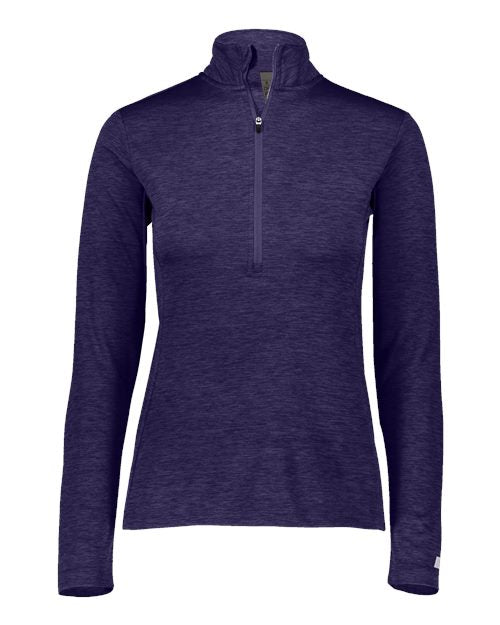 Russell Athletic QZ7EAX Women's Striated Quarter-Zip Pullover