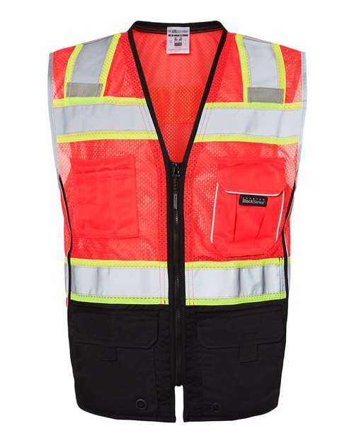 Kishigo 1515-1516 Unisex Premium Black Series® Black Bottom Class 2 Vest