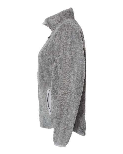 J. America 8463 Women's Boundary Shag Frosty Sherpa Full-Zip