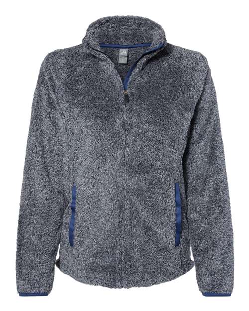 J. America 8463 Women's Boundary Shag Frosty Sherpa Full-Zip