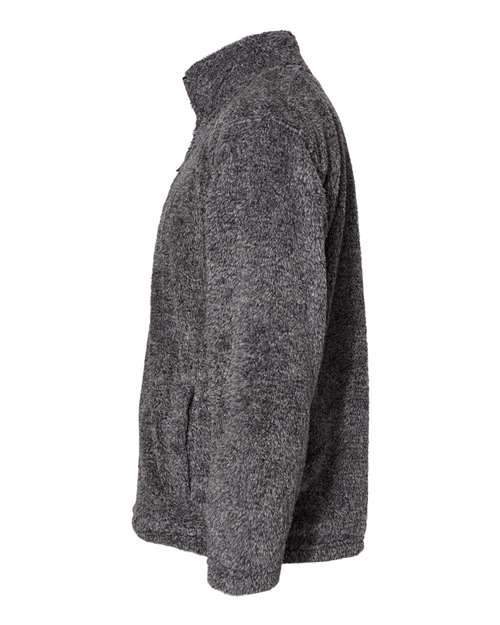 J. America 8464 Unisex Boundary Shag Frosty Sherpa Quarter-Zip Pullover