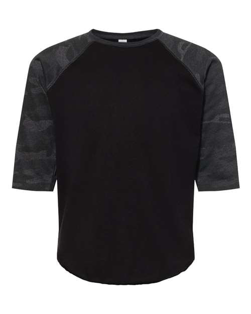 LAT 6130 Youth Baseball Fine Jersey Three-Quarter Sleeve Tee
