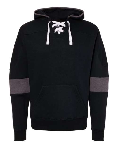 J. America 8832 Men's Sport Lace Colorblocked Fleece Hooded Sweatshirt
