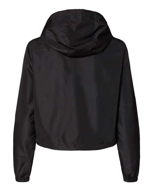 Independent Trading Co. EXP64CRP Women's Lightweight Quarter-Zip Pullover Crop Windbreaker
