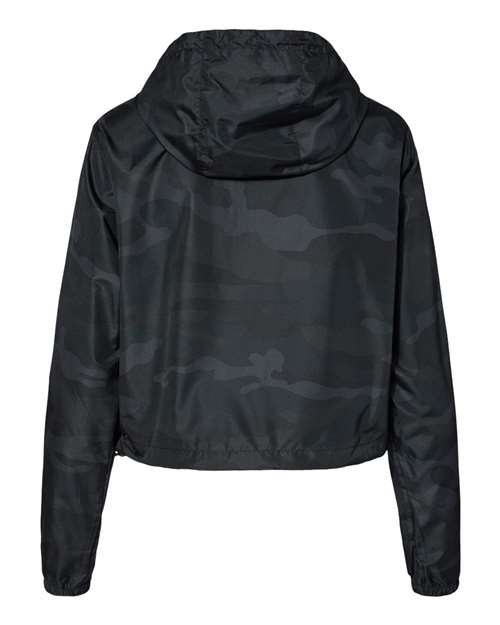 Independent Trading Co. EXP64CRP Women's Lightweight Quarter-Zip Pullover Crop Windbreaker