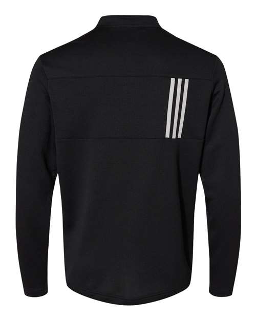 Adidas A482 Men's 3-Stripes Double-Knit Quarter-Zip Pullover