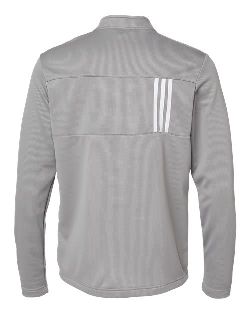 Adidas A482 Men's 3-Stripes Double-Knit Quarter-Zip Pullover