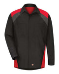 Red Kap SY18T Men's Tall Long Sleeve Tri-Color Shop Shirt