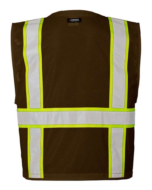 Kishigo B100-111 Unisex EV Series® Enhanced Visibility Multi-Pocket Mesh Vest