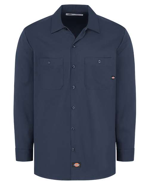 Dickies L307T Men's Tall Industrial Cotton Long Sleeve Work Shirt