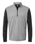 Adidas A522 Men's Ultimate365 Heather Block Print Quarter-Zip Pullover
