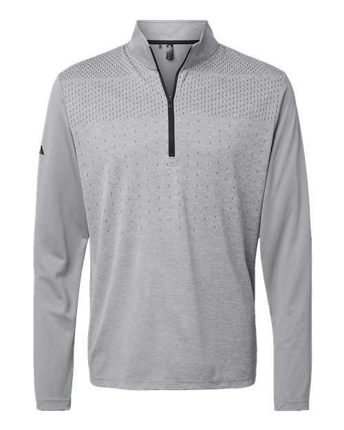 Adidas A522 Men's Ultimate365 Heather Block Print Quarter-Zip Pullover