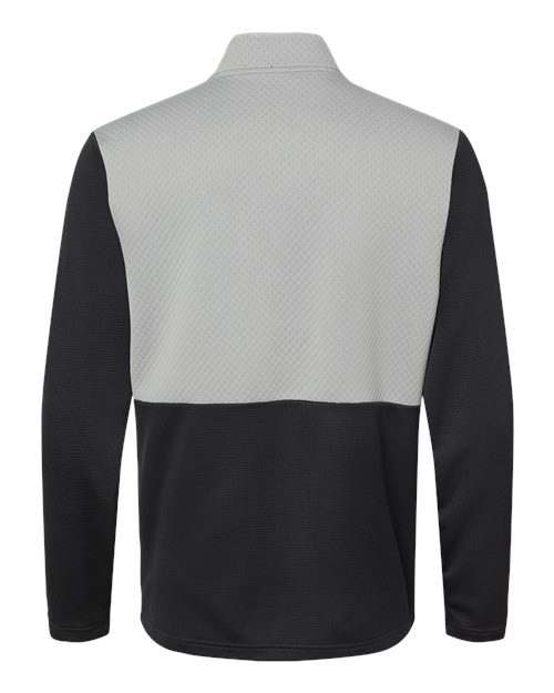 Adidas A532 Men's Textured Mixed Media Quarter-Zip Pullover