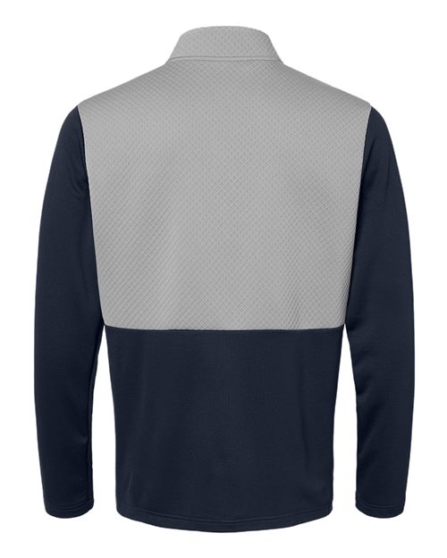 Adidas A532 Men's Textured Mixed Media Quarter-Zip Pullover