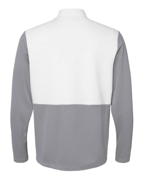 Adidas A532 Men's Textured Mixed Media Quarter-Zip Pullover