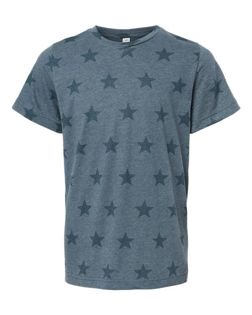 Code Five 2229 Youth Star Print Tee