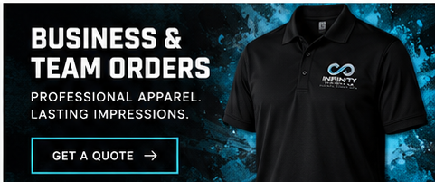 Infinity Designs LA business and team apparel example
